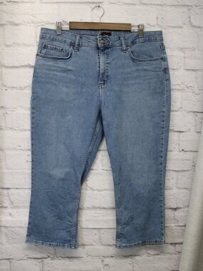 Lee Size 16M Light Wash Denim Blue Capris Summer Classic Casual Comfort Spring
